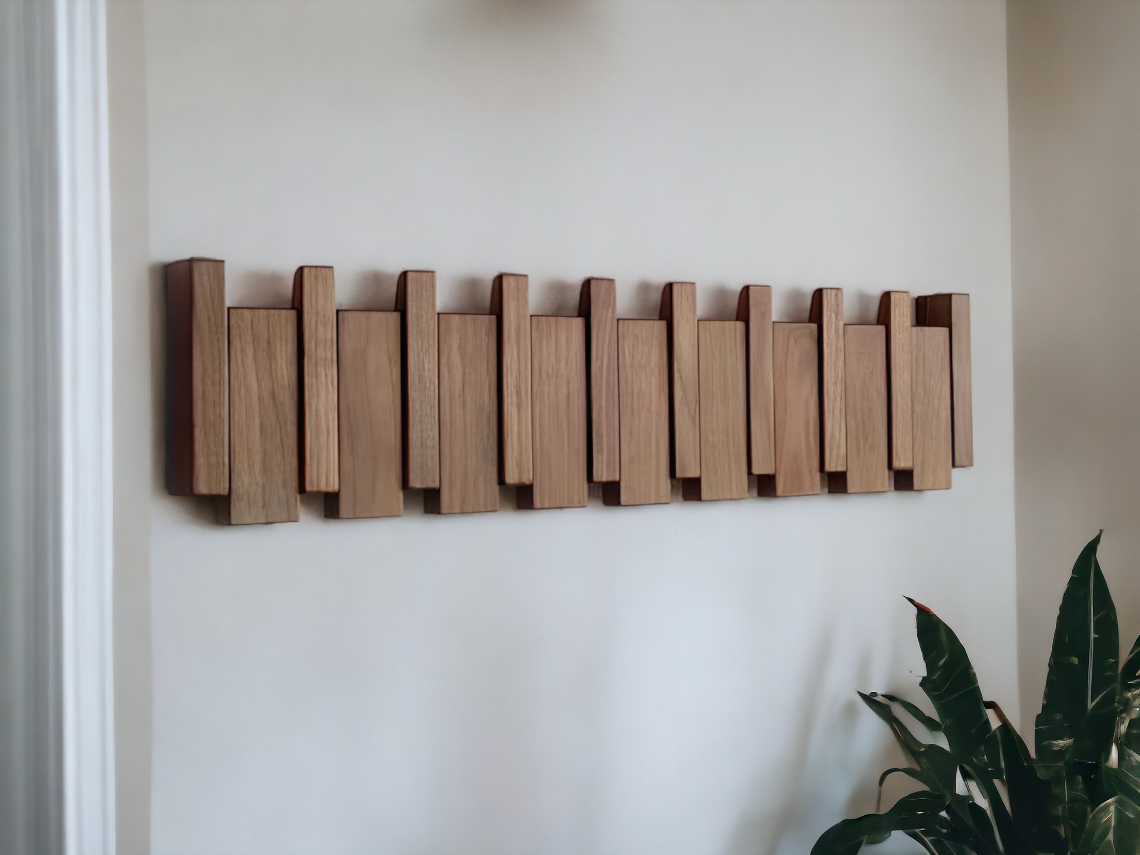Natural Wood Wall Mounted Hanger Whispering Wood Decor